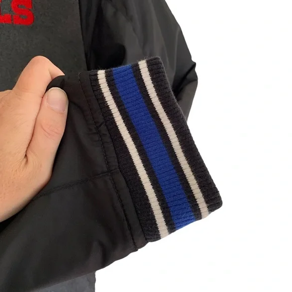 NFL Buffalo Bills Charcoal Gray Heavy Quilted Varsity Jacket - Picture 5 of 8